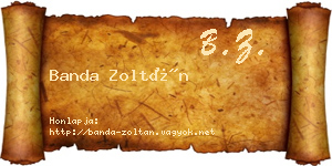 Banda Zoltán névjegykártya
